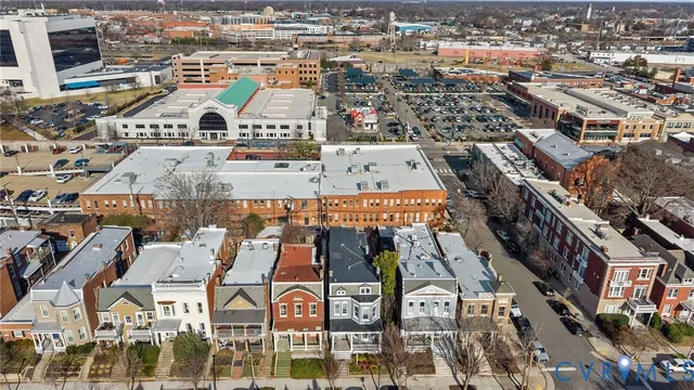 an aerial view of multiple house