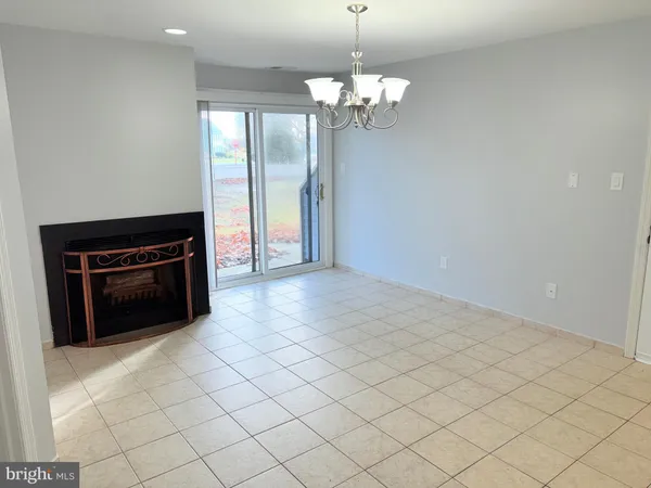 a view of a livingroom with a chandelier