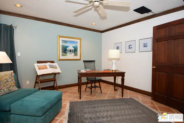 an aerial view of a backyard