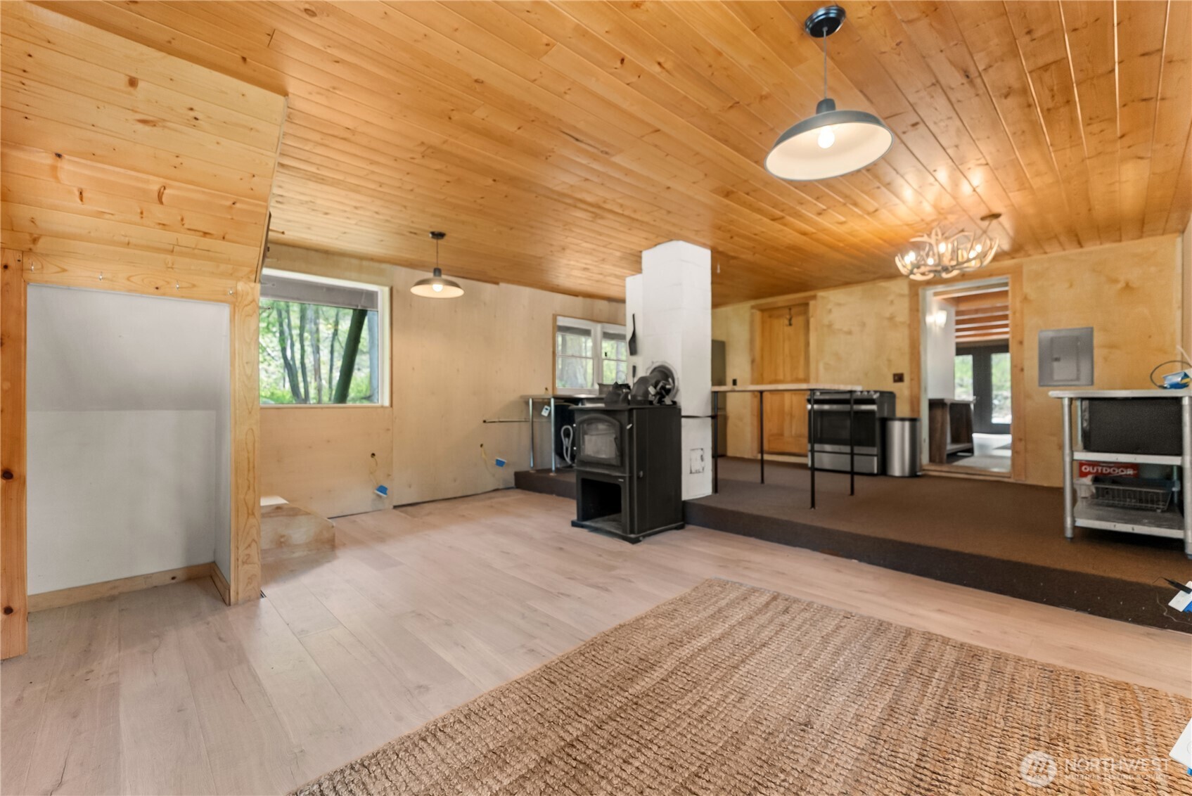 211 West Buttermilk Creek Road Twisp, WA 98856 - Photo 24 of 40 a kitchen view with wooden cabinets and stainless steel appliances