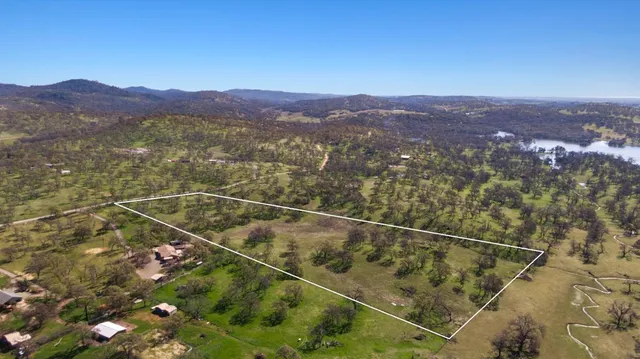 a view of a lake with a mountain in the background