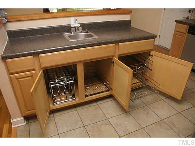 1505 Euclid Road Durham, NC 27713 - Photo 8 of 25 Lots of Slide-Out Storage under the Custom NC Cyprus Bar w/Prep sink