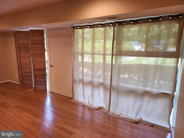 a view of a glass door