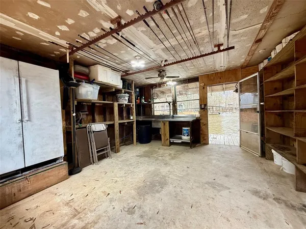 a view of a storage in a room