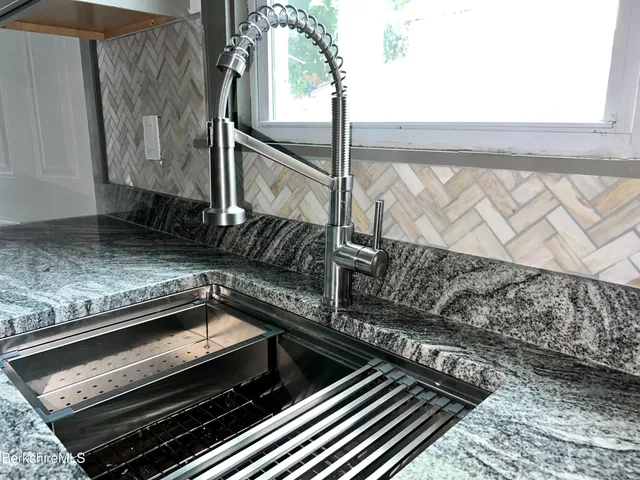 a view of wooden cabinets