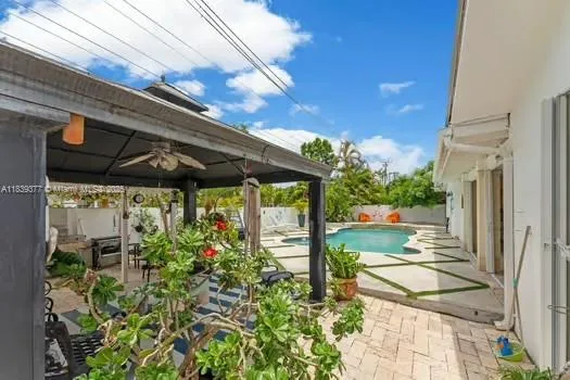 a view of outdoor space and deck