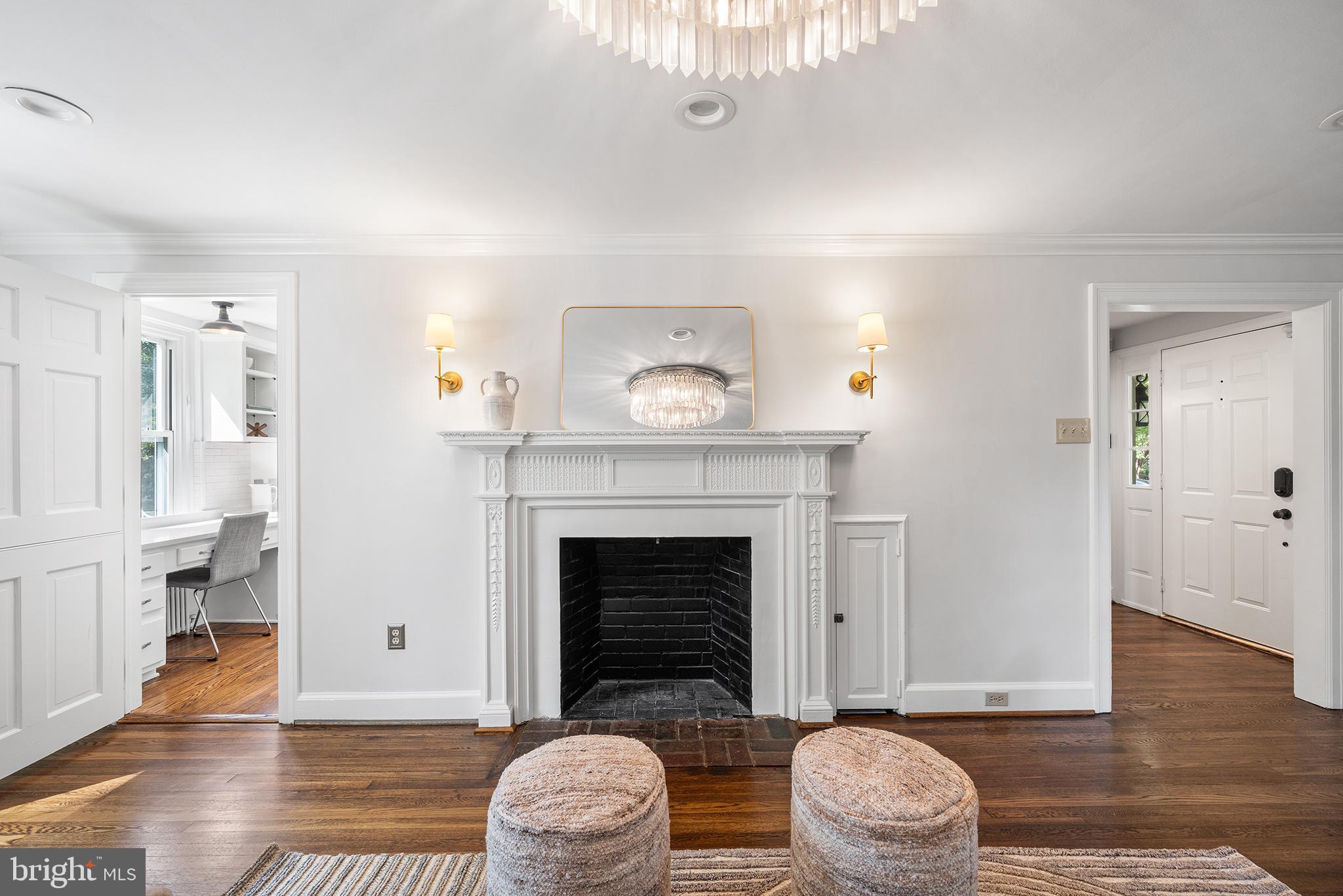 2 Forest Road Wayne, PA 19087 - Photo 14 of 33 Elegant fireplace with classic molding