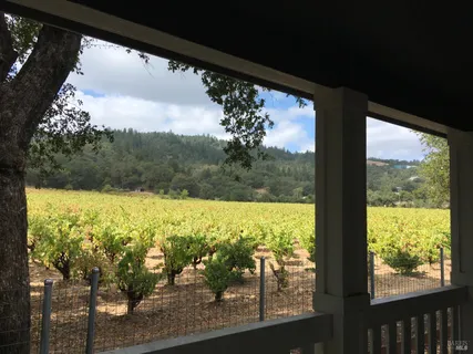 a view of a glass door
