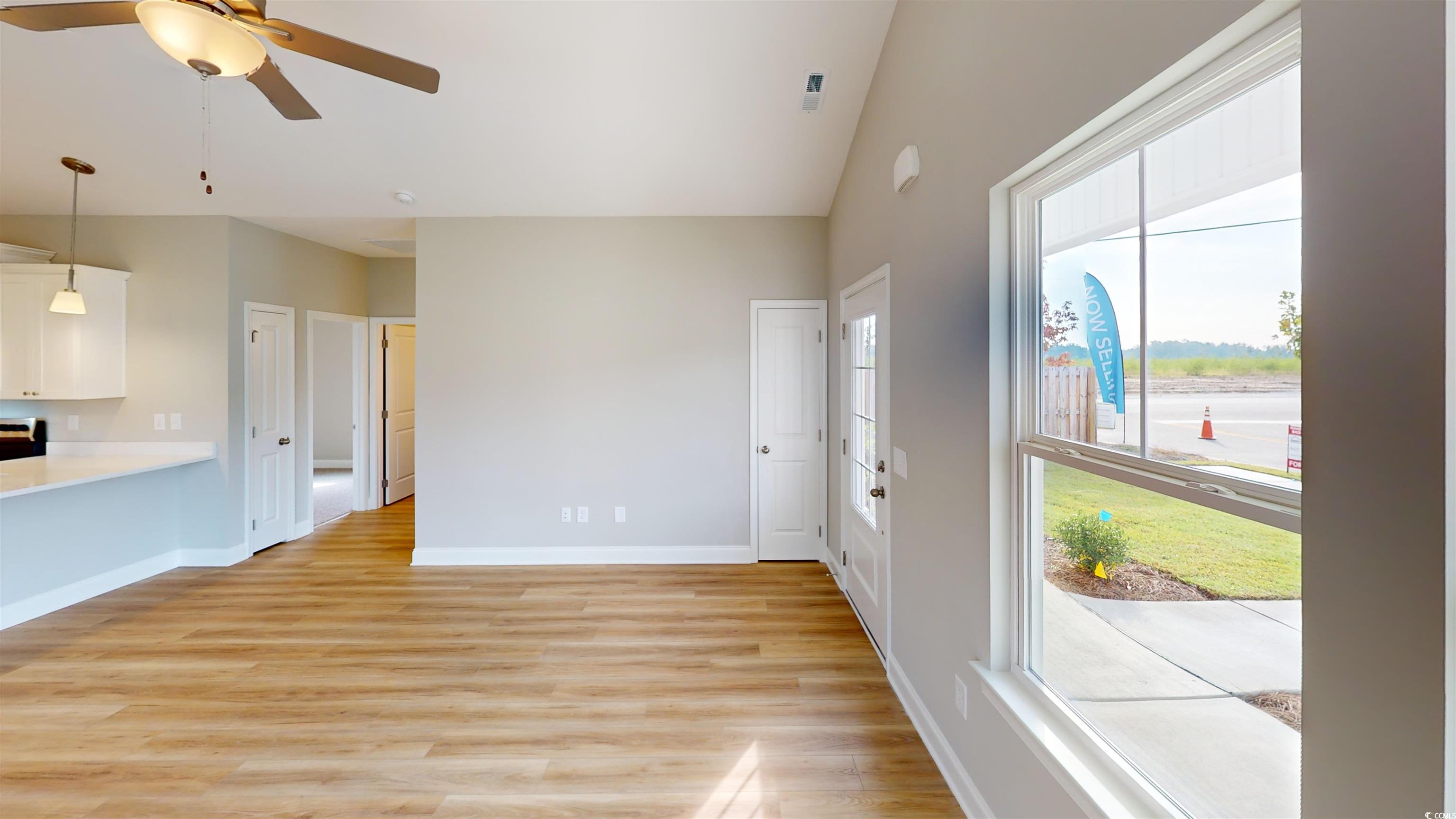 1044 Moen Loop, Unit LOT 12 Conway, SC 29526 - Photo 8 of 16 Entrance foyer with light wood-style flooring, a ceiling fan, and vaulted ceiling