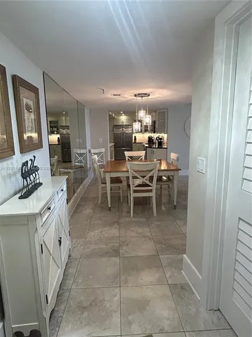a view of a dining area with furniture