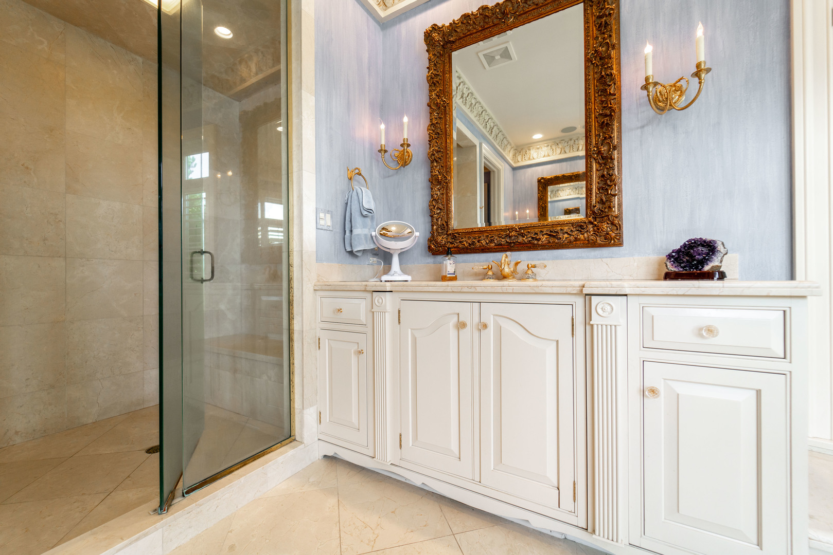 228 East Goodenow Road Beecher, IL 60401 - Photo 31 of 79 a bathroom with a sink and a mirror