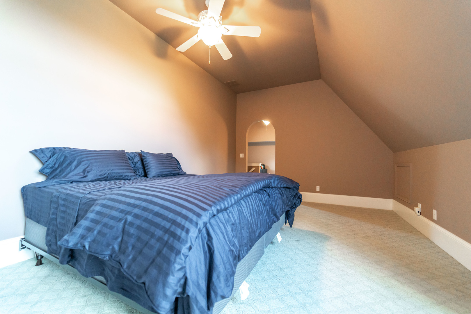 228 East Goodenow Road Beecher, IL 60401 - Photo 41 of 79 a bedroom with a bed and a ceiling fan