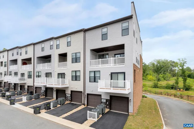 a front view of a building with balcony