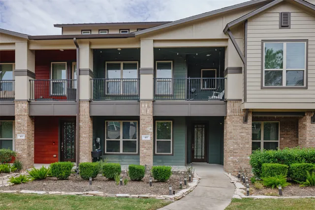 front view of a brick house