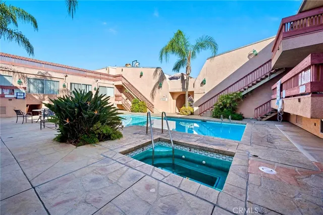 a view of a backyard with plants