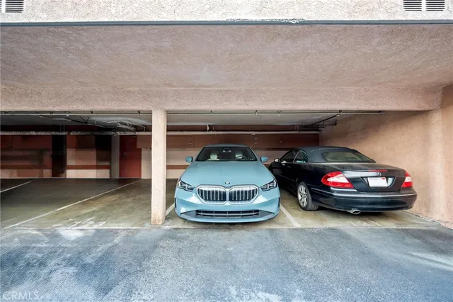 a car parked in garage
