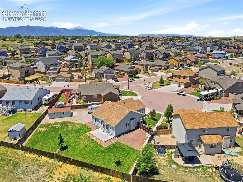 7806 Dutch Loop Colorado Springs, CO 80925 - Photo 37 of 41 an aerial view of residential houses with outdoor space