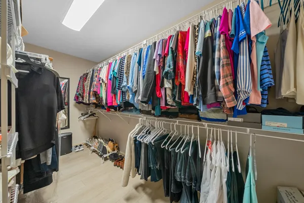a view of a walk in closet