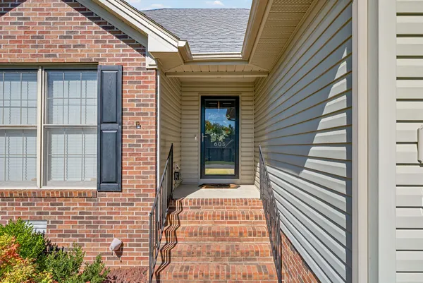 a front view of a house