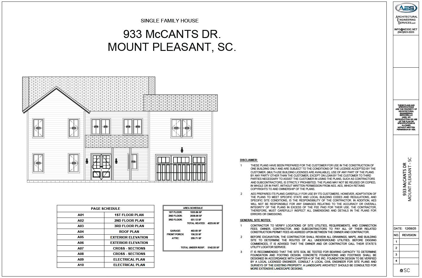 933 McCants Drive Mount Pleasant, SC 29464 - Photo 2 of 9 Elevation