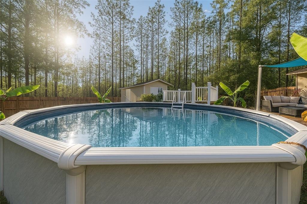 7065 North Heritage Drive Dunnellon, FL 34434 - Photo 27 of 30 a view of swimming pool from a balcony