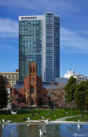 front view of a building with a yard