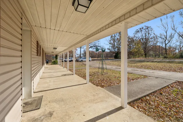 a view of a porch