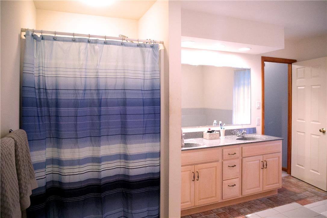 50 Anthony's Road White Haven, PA 18661 - Photo 41 of 57 Double vanity sinks and spacious countertops highlight this accommodating bathroom space.