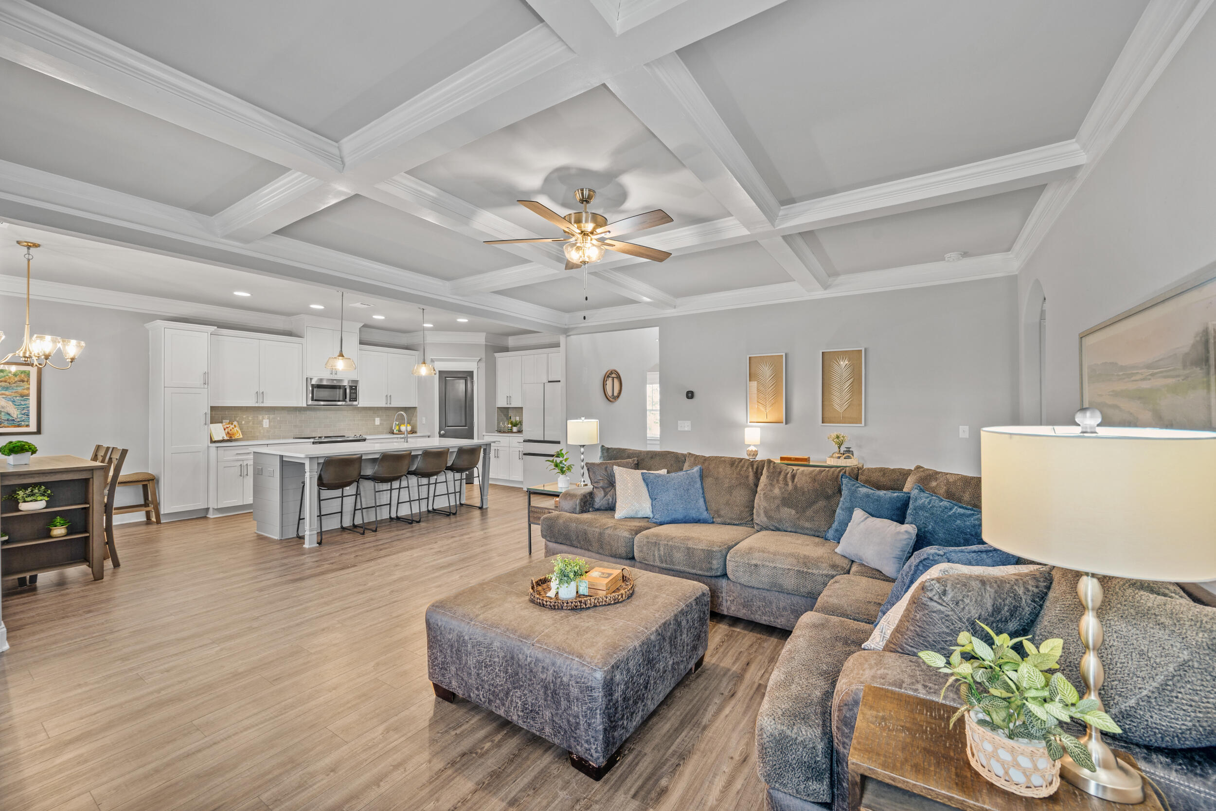 3495 Hilltop Trail Evans, GA 30809 - Photo 8 of 53 Great room with coffered ceiling and open layout
