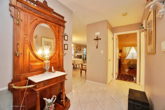 a view of living room with a front door