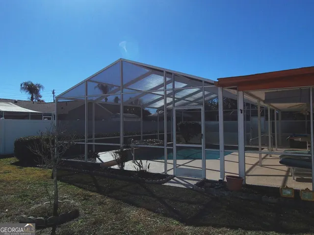 a view of outdoor space with seating area