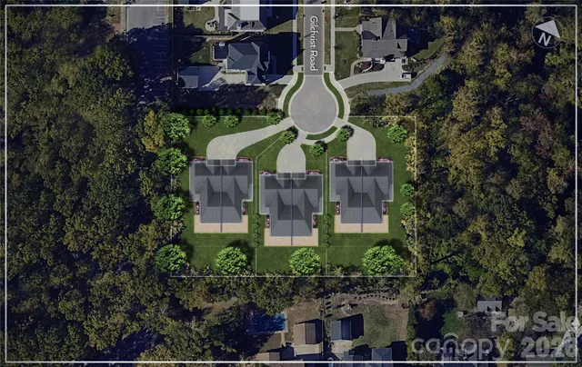 a aerial view of a house