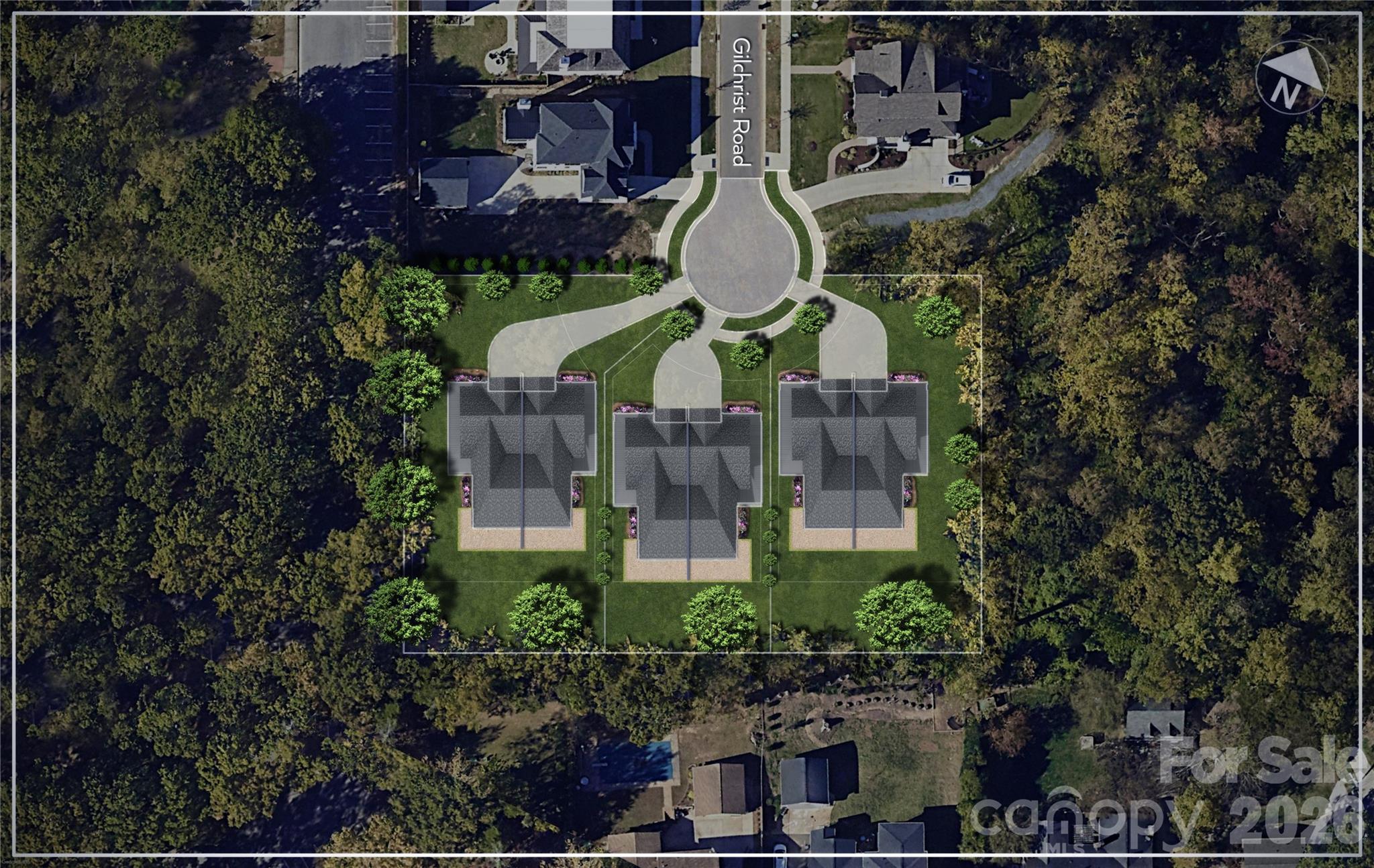 5031 Gilchrist Road, Unit 1A Charlotte, NC 28211 - Photo 3 of 46 a aerial view of a house