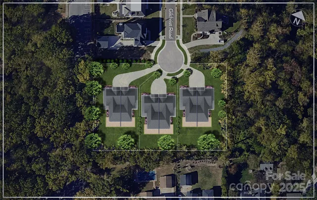 a aerial view of a house