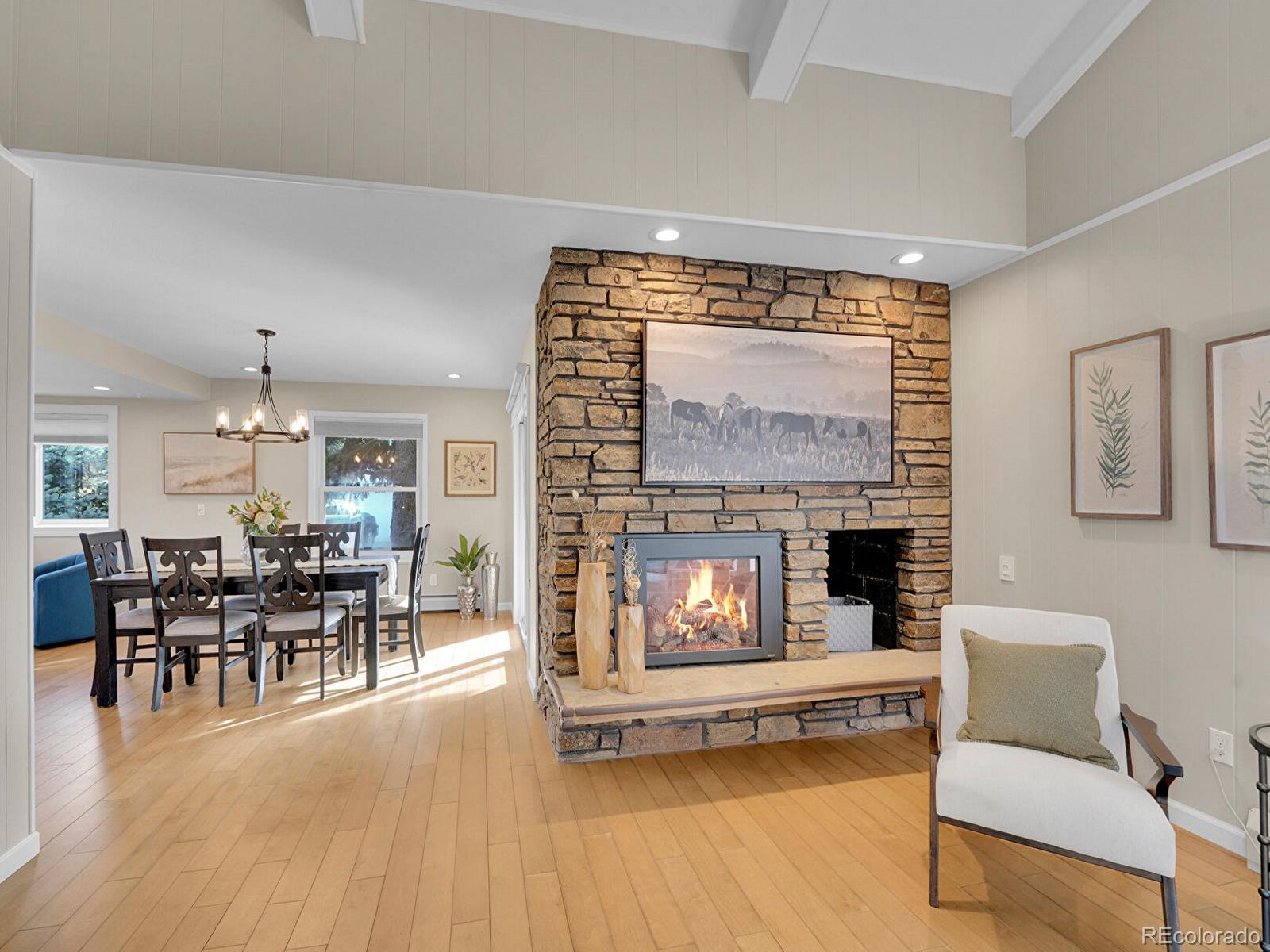 6849 South Elizabeth Circle Centennial, CO 80122 - Photo 9 of 44 a living room with furniture and a fireplace