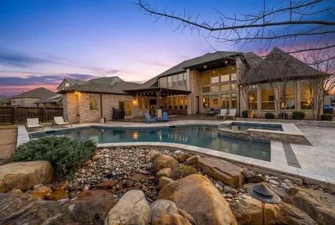 a view of a house with a lake view