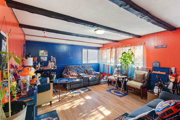 a living room filled with furniture