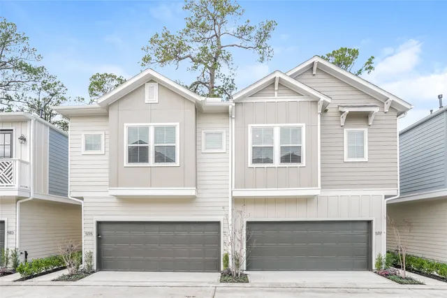 a view of outdoor space garage and yard