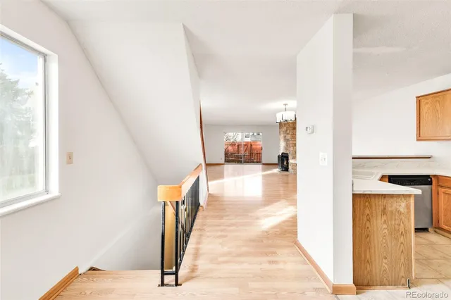 a view interior of the house and wooden floor