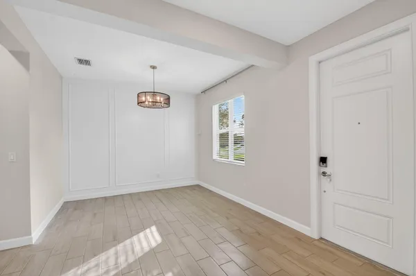 an empty room with a window