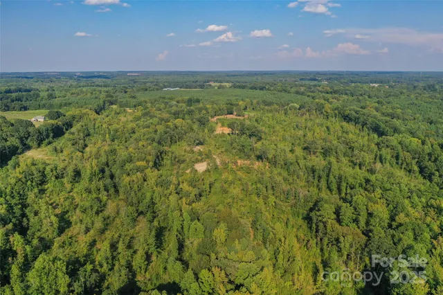 a view of a lake and green space