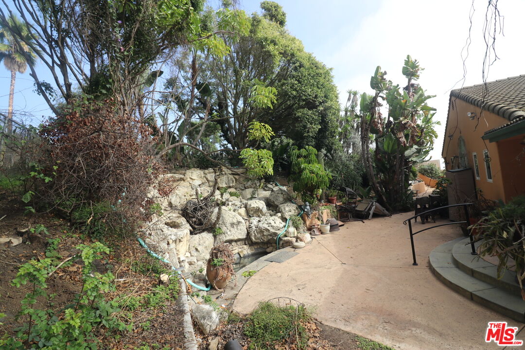 20776 Big Rock Drive Malibu, CA 90265 - Photo 39 of 67 a view of a backyard with plants and a patio