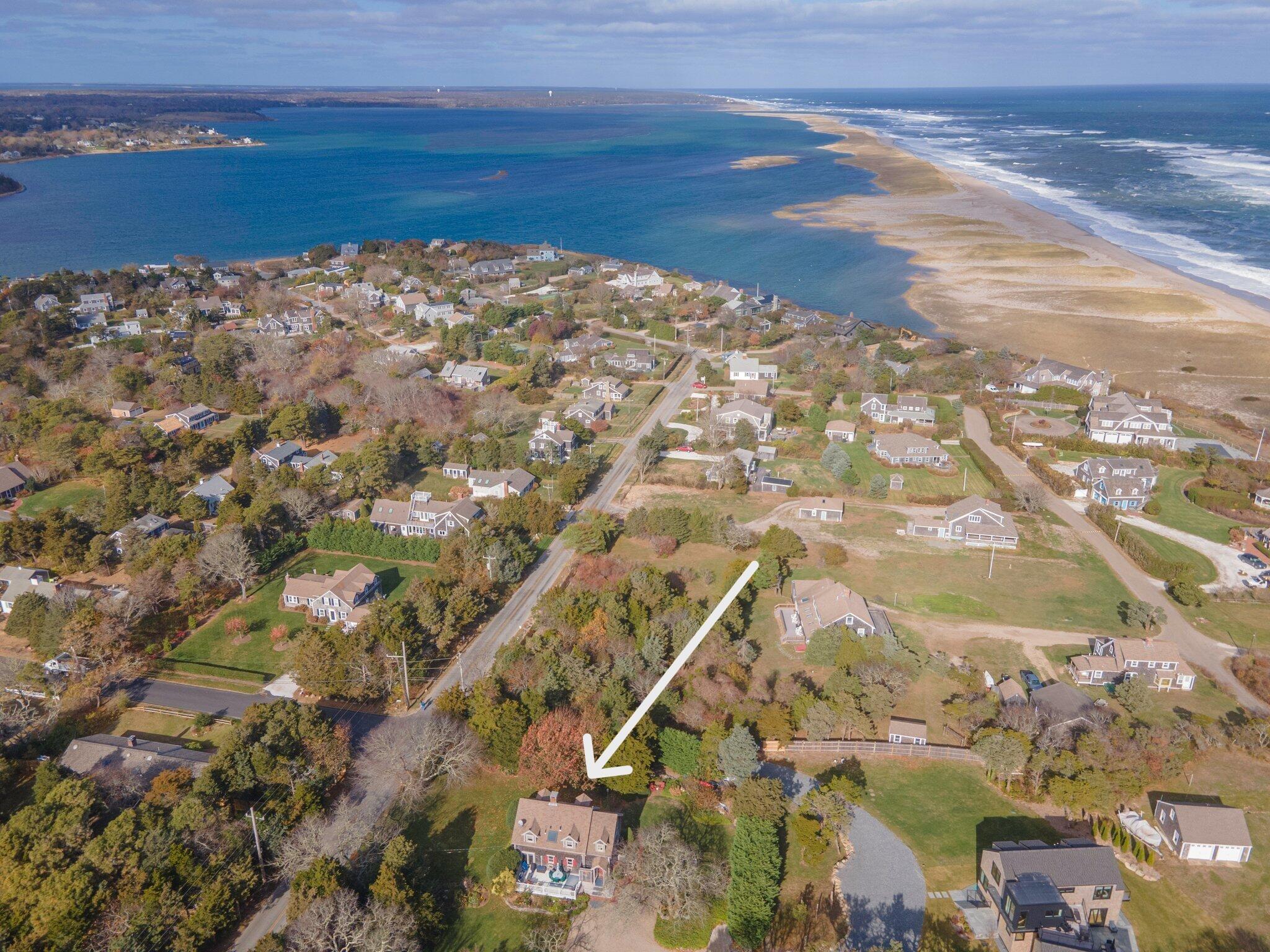 75 Nauset Heights Road Orleans, MA 02653 - Photo 3 of 47 75 Nauset Heights aerial w arrow