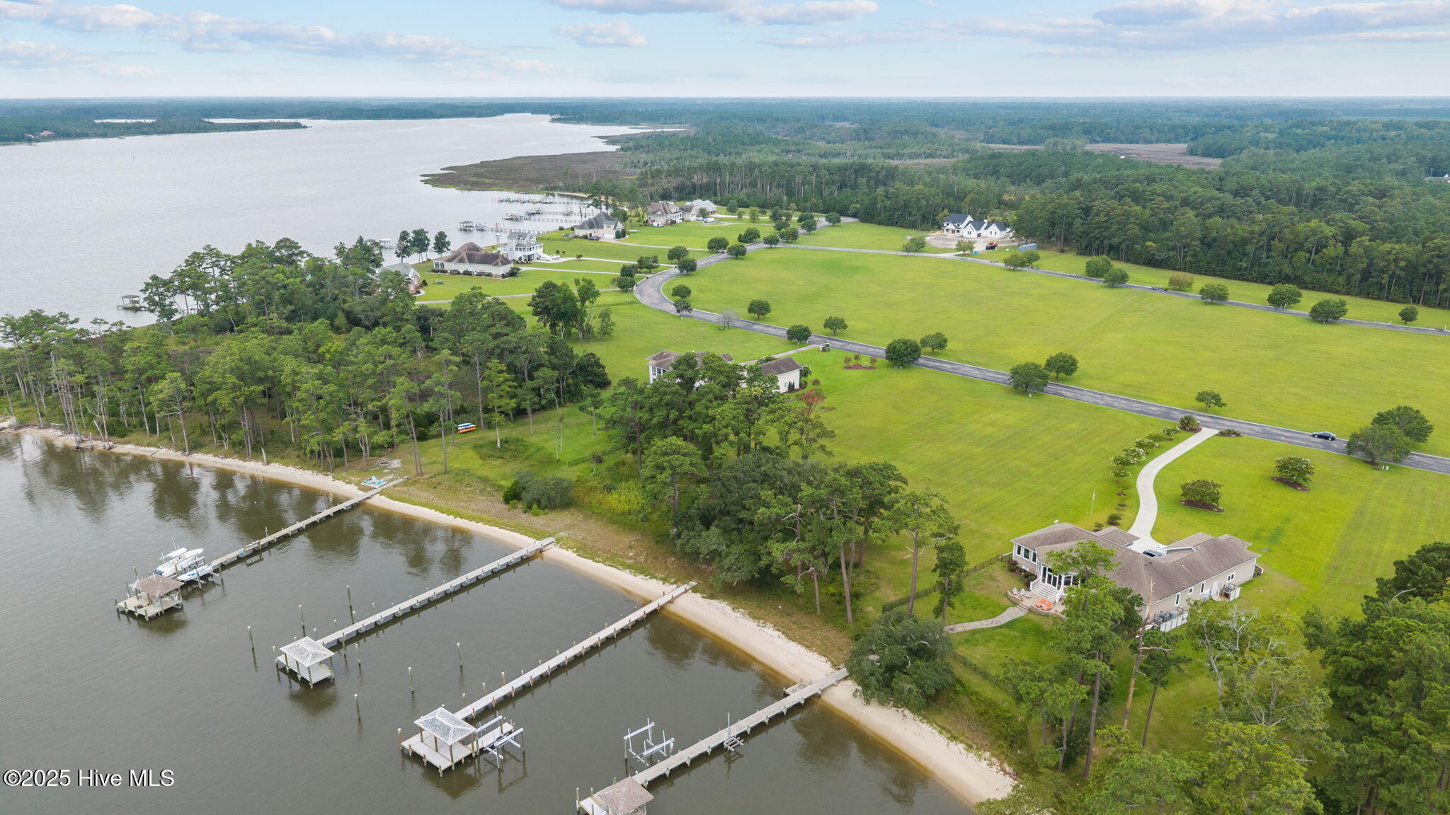123 Waterway Road Havelock, NC 28532 - Photo 12 of 21 Aerial looking out to Neuse River