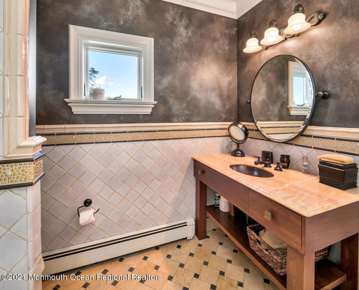 214 Conover Lane Red Bank, NJ 07701 - Photo 21 of 43 a bathroom with a sink mirror and vanity
