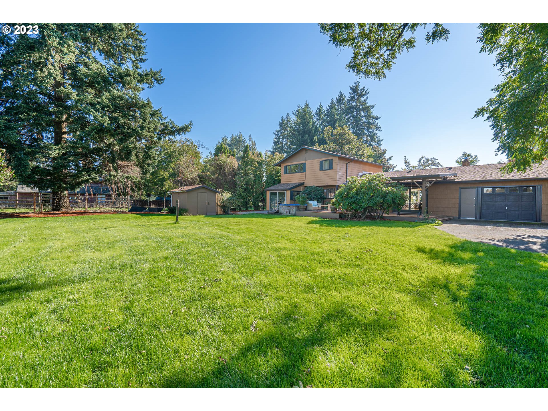 28171 Clear Lake Road Eugene, OR 97402 - Photo 39 of 48 a view of a house with a yard