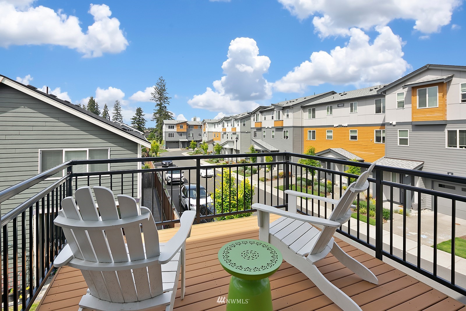 3521 193rd Street Southeast, Unit F Bothell, WA 98012 - Photo 25 of 29 a view of a balcony with wooden floor