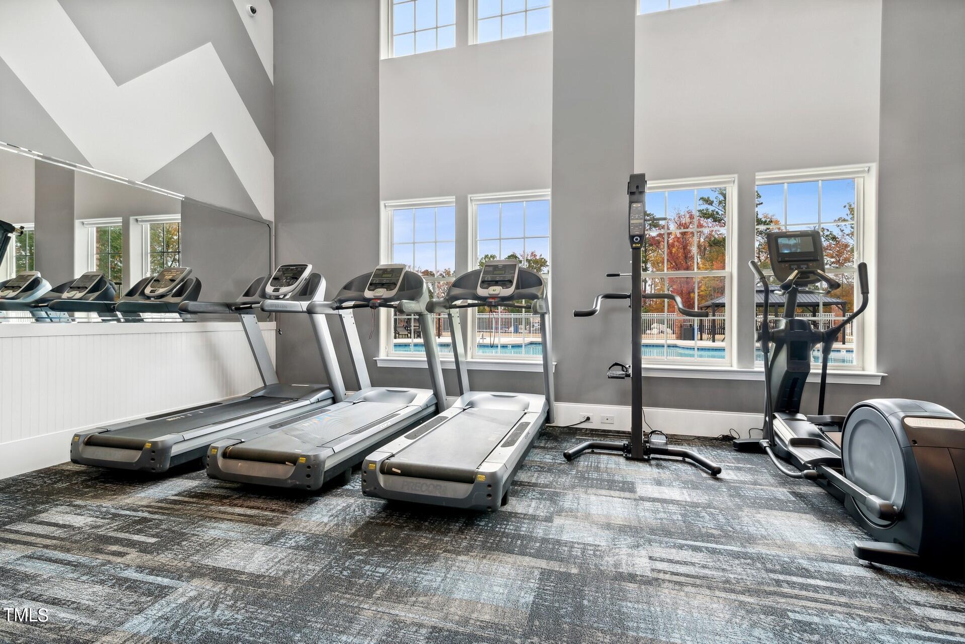 4921 Microcline Trail, Unit 790 Raleigh, NC 27610 - Photo 45 of 46 a view of a room with gym equipment