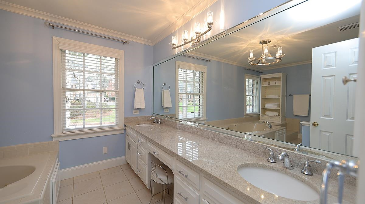 2000 Prescott Place Raleigh, NC 27615 - Photo 16 of 30 Primary suite bathroom with double vanity Master Bath/Spa