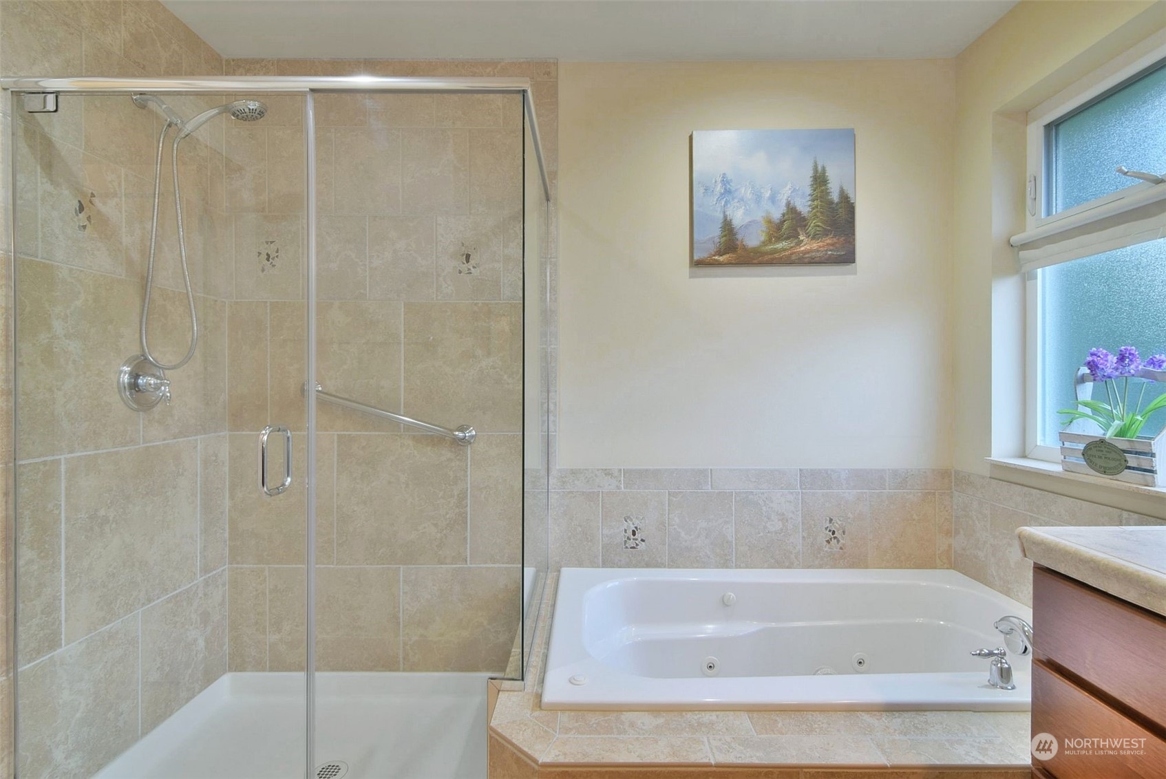 12 228th Street Southeast Bothell, WA 98021 - Photo 20 of 33 a bathroom with a shower and a bath tub